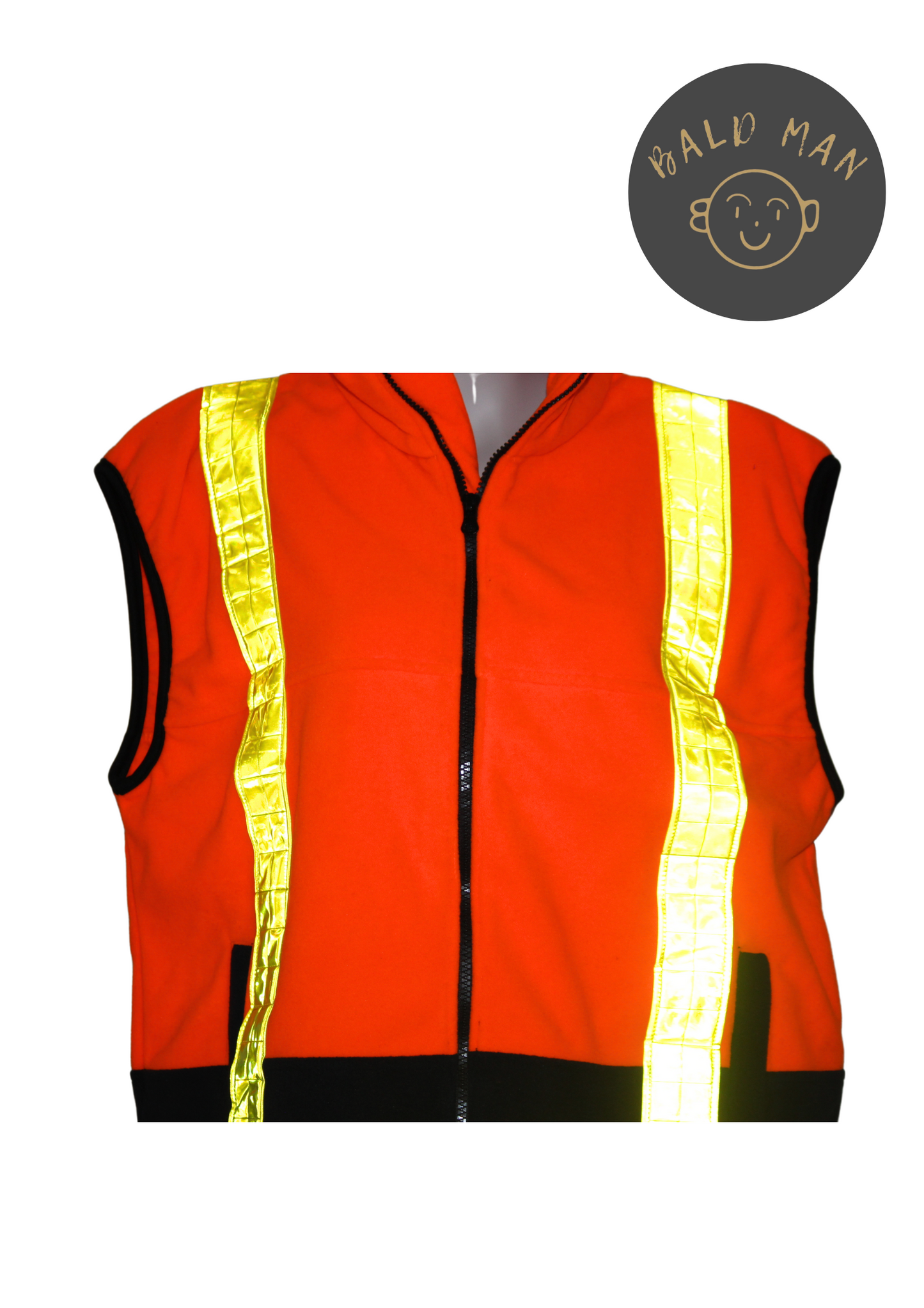 Hi-Vis Safety Puffer Vest - Orange