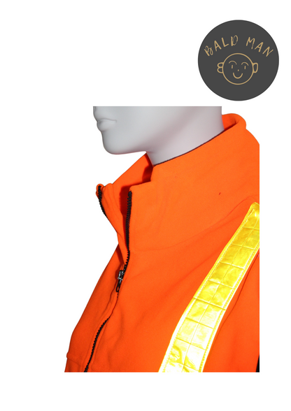 Hi-Vis Safety Puffer Vest - Orange